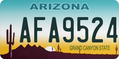 AZ license plate AFA9524