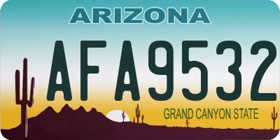 AZ license plate AFA9532