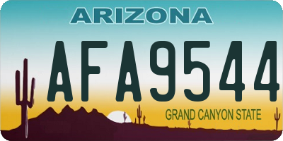 AZ license plate AFA9544