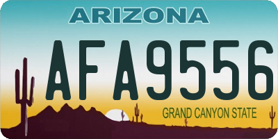AZ license plate AFA9556