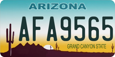 AZ license plate AFA9565
