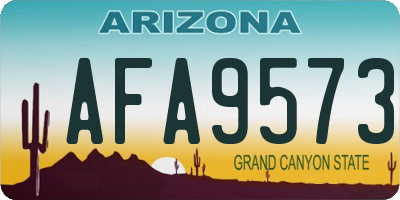 AZ license plate AFA9573