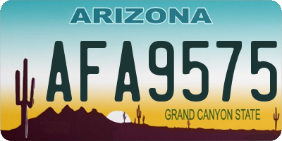 AZ license plate AFA9575