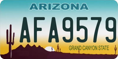 AZ license plate AFA9579