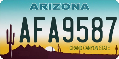 AZ license plate AFA9587
