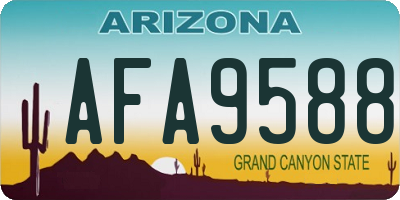 AZ license plate AFA9588