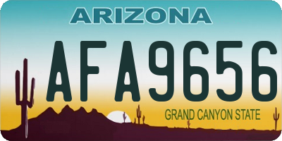 AZ license plate AFA9656