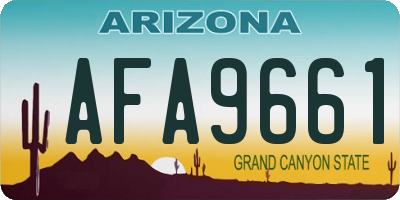 AZ license plate AFA9661