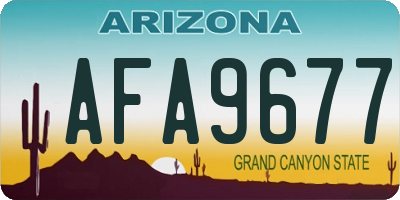 AZ license plate AFA9677