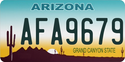 AZ license plate AFA9679