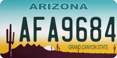 AZ license plate AFA9684