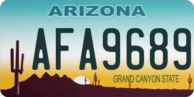 AZ license plate AFA9689
