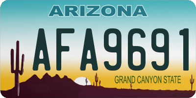 AZ license plate AFA9691