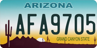 AZ license plate AFA9705