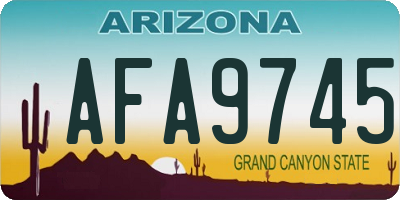 AZ license plate AFA9745
