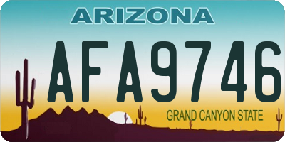 AZ license plate AFA9746