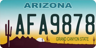 AZ license plate AFA9878