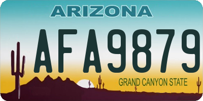 AZ license plate AFA9879