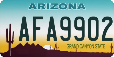 AZ license plate AFA9902