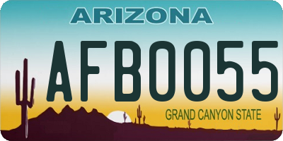 AZ license plate AFB0055