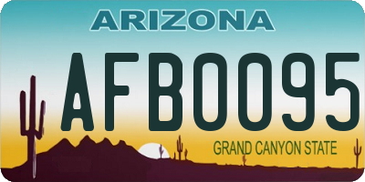 AZ license plate AFB0095