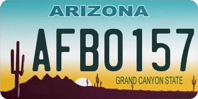 AZ license plate AFB0157