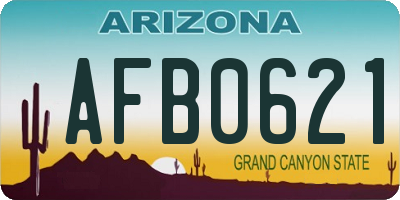 AZ license plate AFB0621