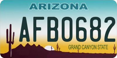 AZ license plate AFB0682