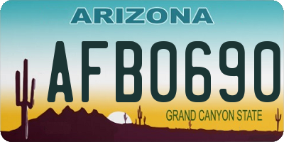 AZ license plate AFB0690