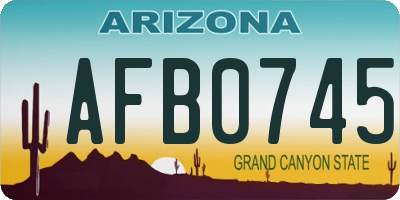 AZ license plate AFB0745