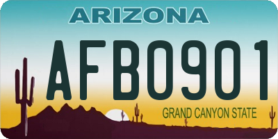 AZ license plate AFB0901