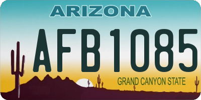 AZ license plate AFB1085