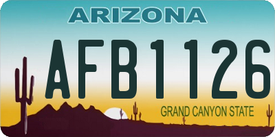 AZ license plate AFB1126