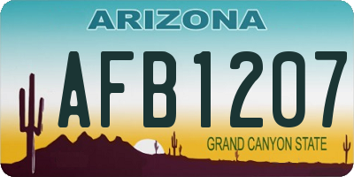 AZ license plate AFB1207