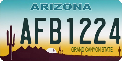 AZ license plate AFB1224