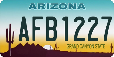AZ license plate AFB1227