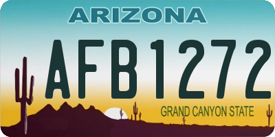 AZ license plate AFB1272