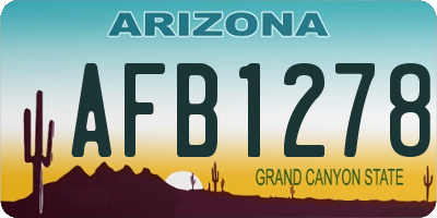 AZ license plate AFB1278