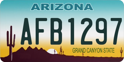 AZ license plate AFB1297
