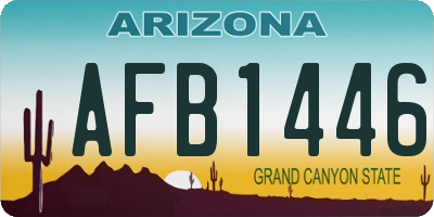 AZ license plate AFB1446