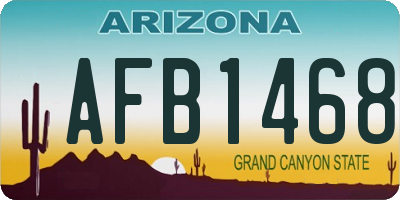 AZ license plate AFB1468