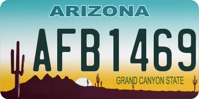 AZ license plate AFB1469