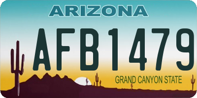 AZ license plate AFB1479