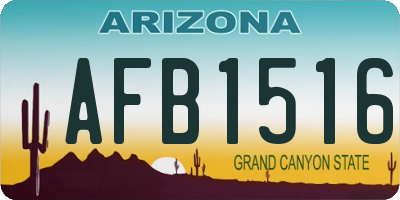 AZ license plate AFB1516