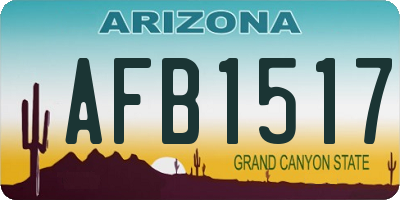 AZ license plate AFB1517