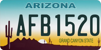 AZ license plate AFB1520