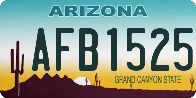 AZ license plate AFB1525