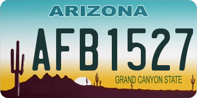 AZ license plate AFB1527