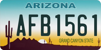 AZ license plate AFB1561