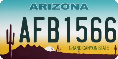 AZ license plate AFB1566